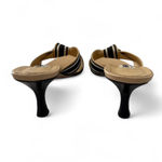 Isaac Mizrahi  Open Toe Leather Kitten Heels - Size 5 Photo 3