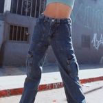 BDG Urban Outfitters Elastic Skate Jeans Size 25 Navy Blue Photo 0