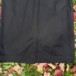 Peruvian Connection  Black V-Neck Short Sleeve Structured Ponte Midi‎ Dress M Photo 6