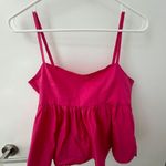 Impressions Pink spaghetti strap babydoll top Photo 0