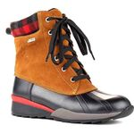Cougar Totem Winter Waterproof Boots Women's 9M Tan Suede Insulated Plaid Warm Black Size 9 Photo 0
