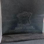 Unisa Vintage leather  black loafer with fur front and chunky block heel Photo 7