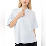 Free People We the Free Fearless Mock Neck Top Iced Water Blue Large Photo 6
