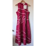 NWT LOVEBIRDS Rosie Sleeveless Striped Cotton Midi Dress in Crimson Size XL Red Photo 2