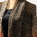 Elementz  2piece attached top black camisole with sheer animal print cover Photo 4