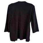 Misook  Black Knit Floral Front Clasp Blazer Jacket Women’s Size Medium Photo 1