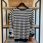 The Limited  Merino Rayon V-neck Stripe Spring Sweater, S Photo 4