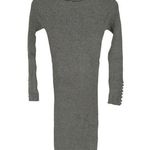 ST Studio Off Shoulder Rib Midi Dress in Light Grey Melange size XS Bodycon NWT Gray Photo 0