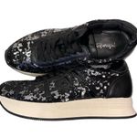 Sequins Sparkly Black & White Fashion Sneakers Primadonna Women’s 7.5 Leather Photo 1