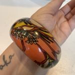 Vintage Orange Floral Wide Resin Photo 5