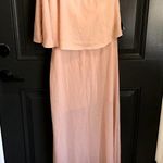 Lulus nwt  one shoulder maxi bridesmaid formal angelic way blush dress medium Photo 2