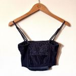 Urban Outfitters  Dark Blue Velvet Crop Tank Top Photo 1