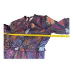 Allison Brittney Floral Print Mini Dress Long Sleeve Tiered Ruffle Tie Details Navy Photo 7