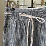 Free People  Blue Stripe Taper Pants Tie Waist 4 Photo 2