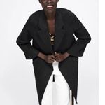 ZARA NEW  Linen blend Gray With Pockets Light Coat Photo 4