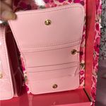 Betsey Johnson  Sybil Pink and Gold BOWS Crossbody Bag Wallet Bag Charms Set Photo 4