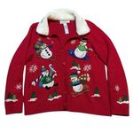 Tiara International Women’s Ugly Christmas Sweater Size L Red Size L Photo 0