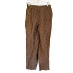 Lafayette 148 Floral Brocade Linen Dress Pants Women's 6 Brown Luxury Feminine Photo 5