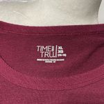 Time And Tru  Long Sleeve Hacci Knit Lightweight Sweater Burgundy Size XL Photo 11