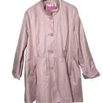 Betsey Johnson Betsy Johnson blush pink rose button trench coat sz 3X Photo 0