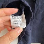 Ostra Brasil Drop Sleeve Navy Linen Short Blouse Shirt Size XS Black Photo 4