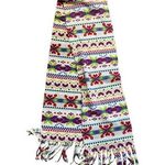 Old Navy Fleece Winter Print Fringed Scarf 10”x74” NEW Photo 0