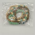 Handmade  wooden beads stretch bracelets Set of 5, NEW! Photo 4