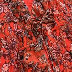 IRO $565 NWT  Paris Cover Up Dress Size 34 Ruffle Red Floral Long Sleeves Photo 5