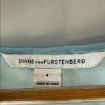 Diane Von Furstenberg  FENOBE Silk Chiffon Blouse Baby Blue Photo 4