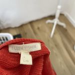 Eileen Fisher  Linen Blend Open Knit Lightweight Sweater Tunic Coral size Large Photo 6