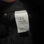 MOTHER Insider Crop Step Fray Hem Size 25 Black and Cream Stripe Photo 8