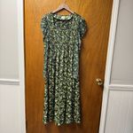 Scotch & Soda  Floral Print Lace Long Sleeves Midi Dress Green Medium M Photo 10