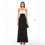 Lovers + Friends  Anais Strapless Gown in Black & White Photo 2
