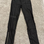 White House | Black Market WHBM Leather-Like Black Ankle Skinny Jeans Photo 0