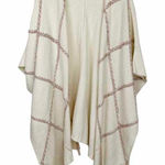 Knox Rose Knox Rose Ivory Knit Poncho Sweater Photo 0