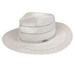 Gigi Pip Arlo Fedora Straw Hat Cream Woven Wide Brim Hat Size 57 (Small/ Medium) Photo 3