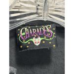 Charades Black/White Graphic Zip Up Collar Dress Size M/L "Rehab Reject" Black Size M Photo 2