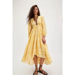 Free People  Pappiet Midi Dress in Sunshine Combo Size X-Small Photo 11