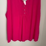 PaperMoon NWT  StitchFix Pink Magenta Ryan Button Tank Blouse (Size 3X) Photo 4