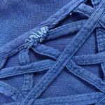 ⭐️VINTAGE AGAPO Open Weave Royal Blue Vest Size 6 Photo 6