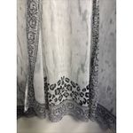 Soft Surroundings  Animal Print Gray Black Kimono OS One Size Chiffon Sheer Bling Photo 3