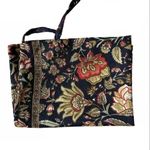 Floral Bohemian Rectangular Fall Lightweight Brown Black Handmade Bag, SZ S Brown Photo 4