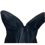 Victoria's Secret VTG Black Bustier Corset Top Size 36B Lace Trim Strapless Boned Photo 3