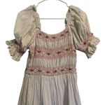 Ivy City Co Liesl Cream Puff Sleeve Embroidered Tiered Mini Dress Size S White Photo 1