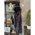 RETROFETE Kaisley Knit Crystal Midi Dress Black & Silver Zebra Womens Size Large Photo 7