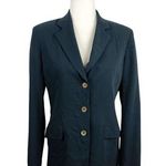 Narciso Rodriguez Dark Teal Blue Blazer Jacket made in Italy from 100% wool 8 Photo 0