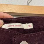 Levi's Levi’s Wedgie Skinny Burgundy High Rise Velveteen Womans Jeans Pants 33 Corduroy Photo 2