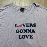 Free Press  Purple Lovers Gonna Love Long Sleeve Loose Fit Shirt Women's XL‎ Photo 1