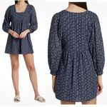 Joie  Jade Gathered babydoll Mini Dress Graphite floral Sz S cottage core peasant Photo 6