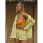 Araminta James Portugal Shirt in Limoncello Large Womens Button Down Top Green Photo 10